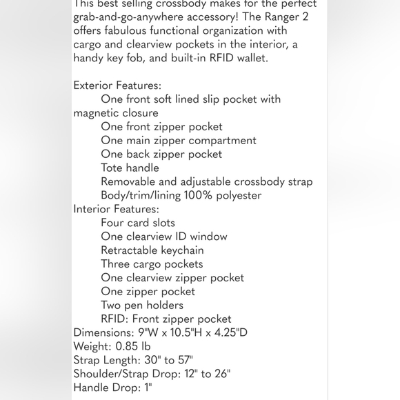 Lug RANGER 2 Resort Crossbody Black/floral - Picture 5 of 5